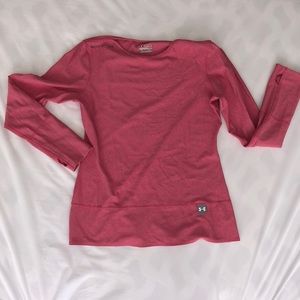 Under Armour pink long sleeve ski or running top
